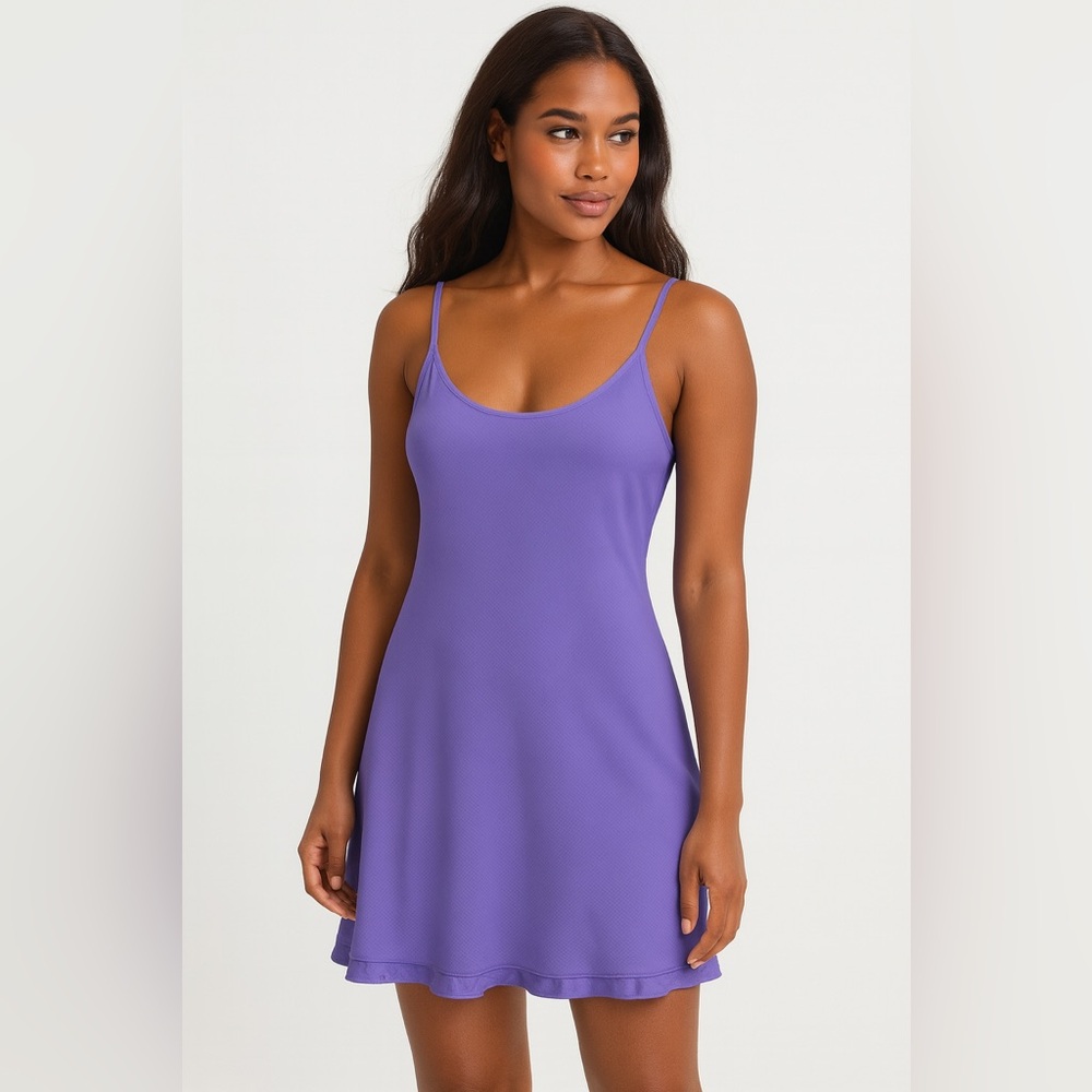Jaclyn Smith Sleepwear purple mini with scalloped hem Nightgown – Women’s Size L